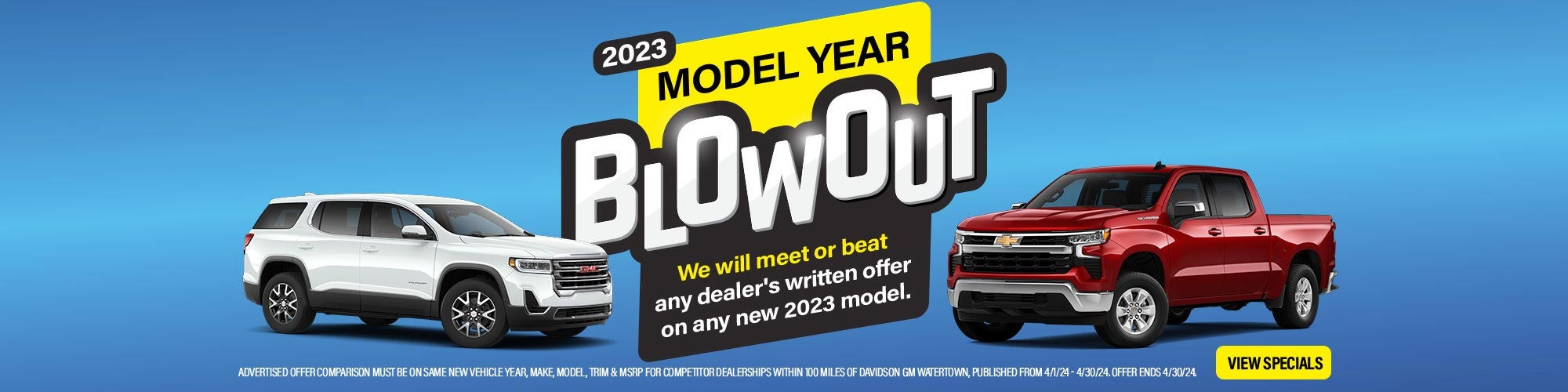 2023 Model Year Blowout